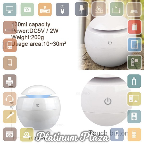 Taffware Minimalist Air Ultrasonic Aroma Humidifier - HUMI K-003-1 - Black`15L6VF-