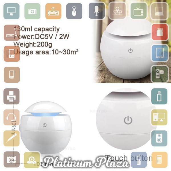 Taffware Minimalist Air Ultrasonic Aroma Humidifier - HUMI K-003-1 - White`15l734-