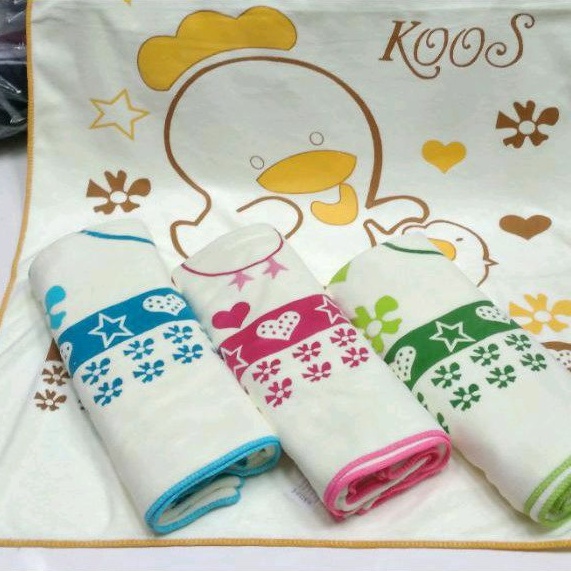 Handuk Mandi Bayi Microfiber Cream Besar Ukuran 60x120cm