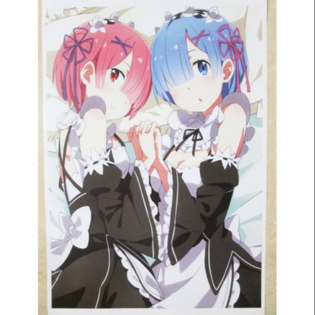 Poster Anime Rezero Kara Hajimeru Isekai Seikatsu 5 Rem Ram Shopee Indonesia