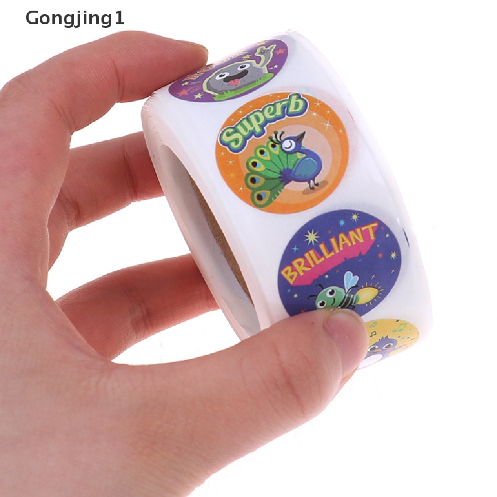 Gongjing1 500PCs / Roll Stiker Motivasi Untuk Guru / Murid