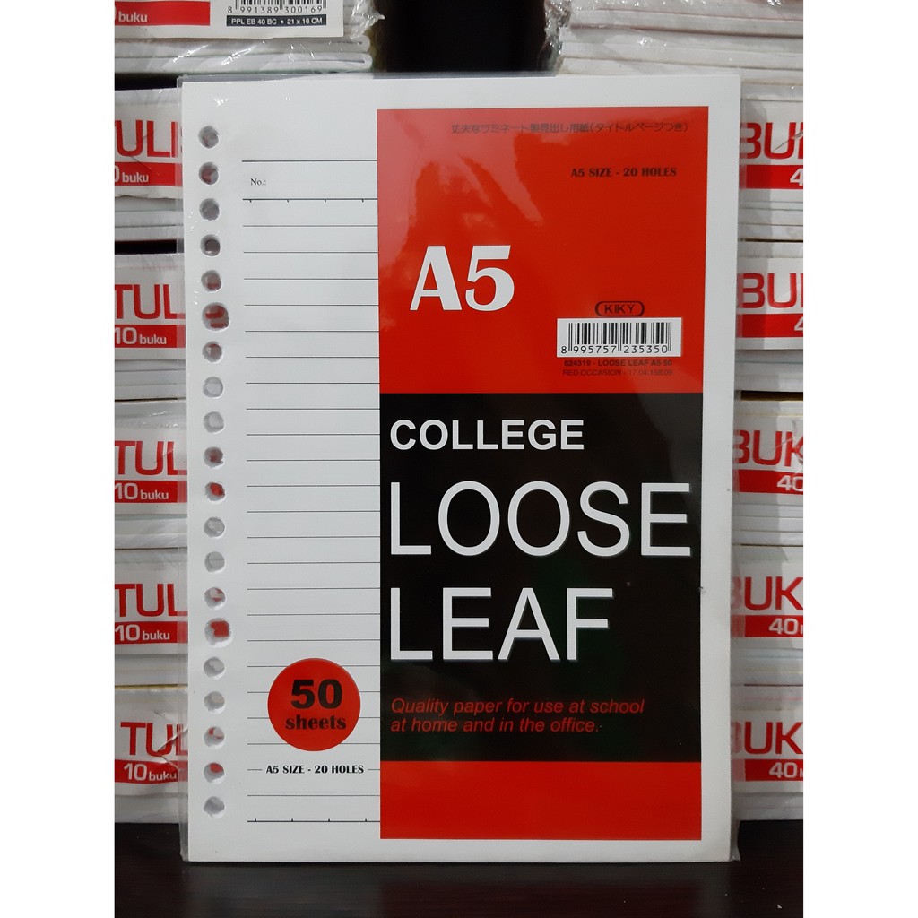 

Buku Loose Leaf A5 / Isi Binder