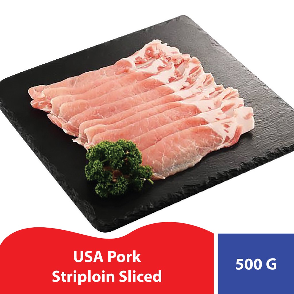 

USA Pork Striploin Slice (± 500 gr) - For Shabu-Shabu
