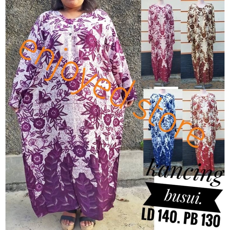 Daster Busui BAJU WANITA PANJANG LENGAN PANJANG JUMBO LD 140 KEKINIAN MURAH KANCING BUSUI & BUMIL IB