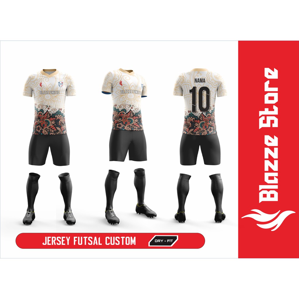 Setelan Kaos Baju Futsal Team Fullprinting Custome Desain sesuka hati bisa satuan