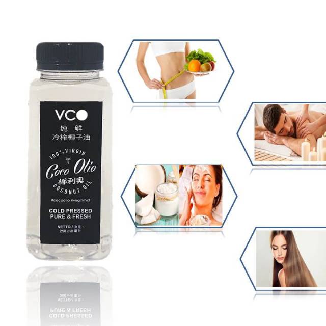 

VCO 250 ml, virgin coconut oil Coco Olio, Minyak Kelapa Murni