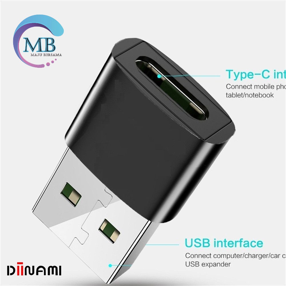 DM-G02 DIINAMI sambungan tipe c ke usb OTG USB Type C Female to USB A Male Adapter Converter Connector MB3709