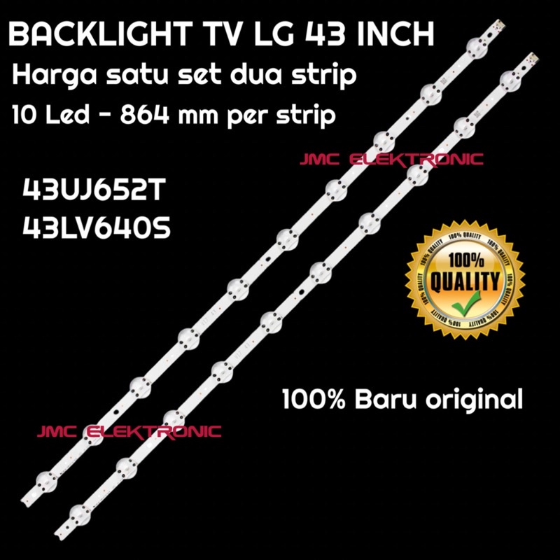 BACKLIGHT TV LED LG 43UJ652T 43LV541H 43LV640S LAMPU BL 43 INCH 10K LENSA BESAR 43LV640S 43UJ652