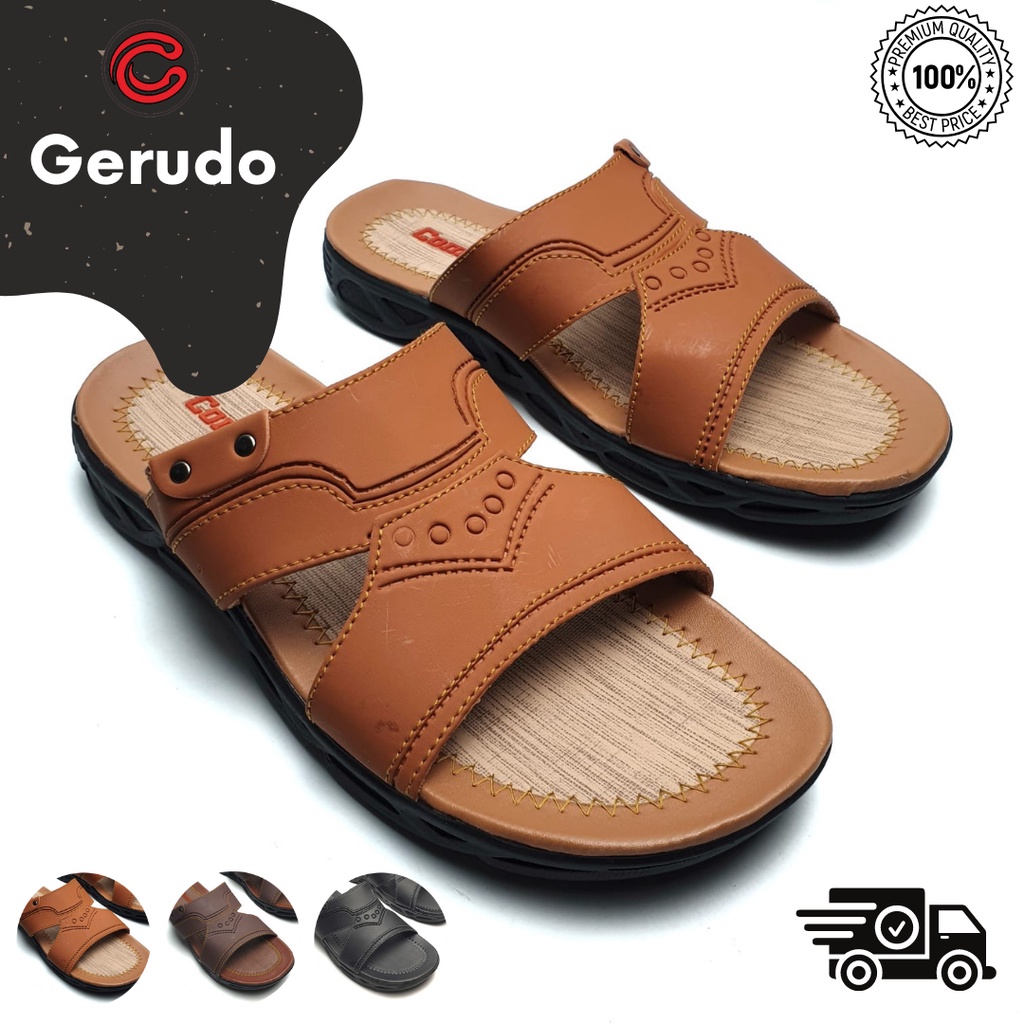 Urban id Sendal Kulit Asli Pria Import