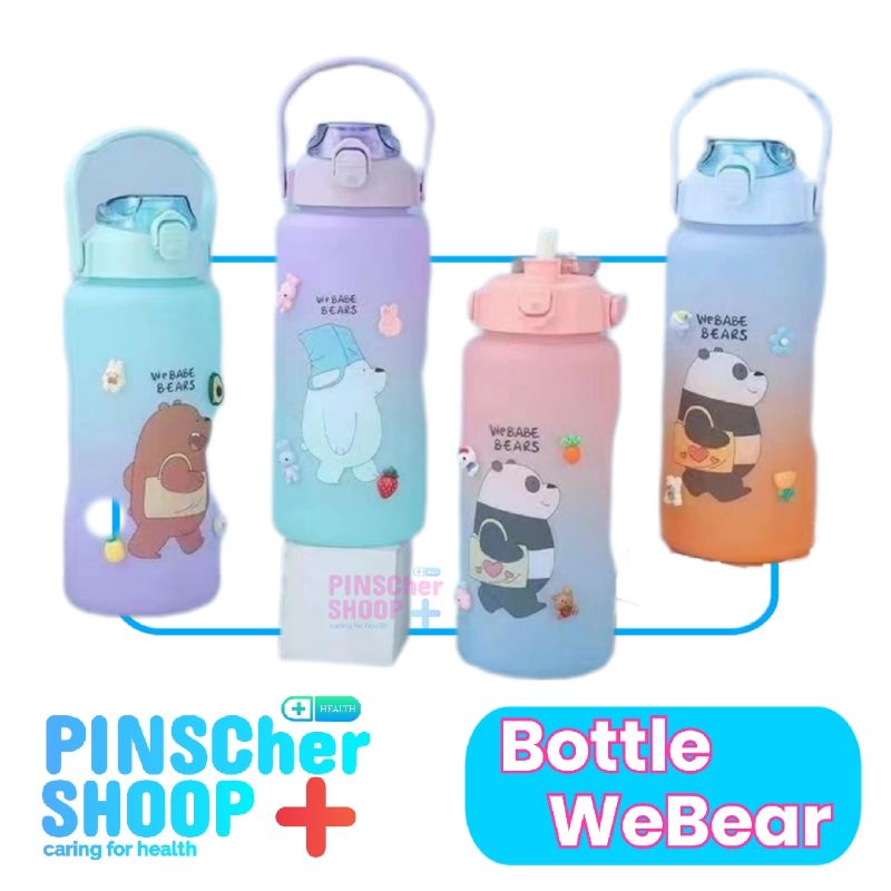 Botol Minum 2 Liter Webabe Bears Bottle Air Minum Warna Gradasi Free Stiker Free BPA