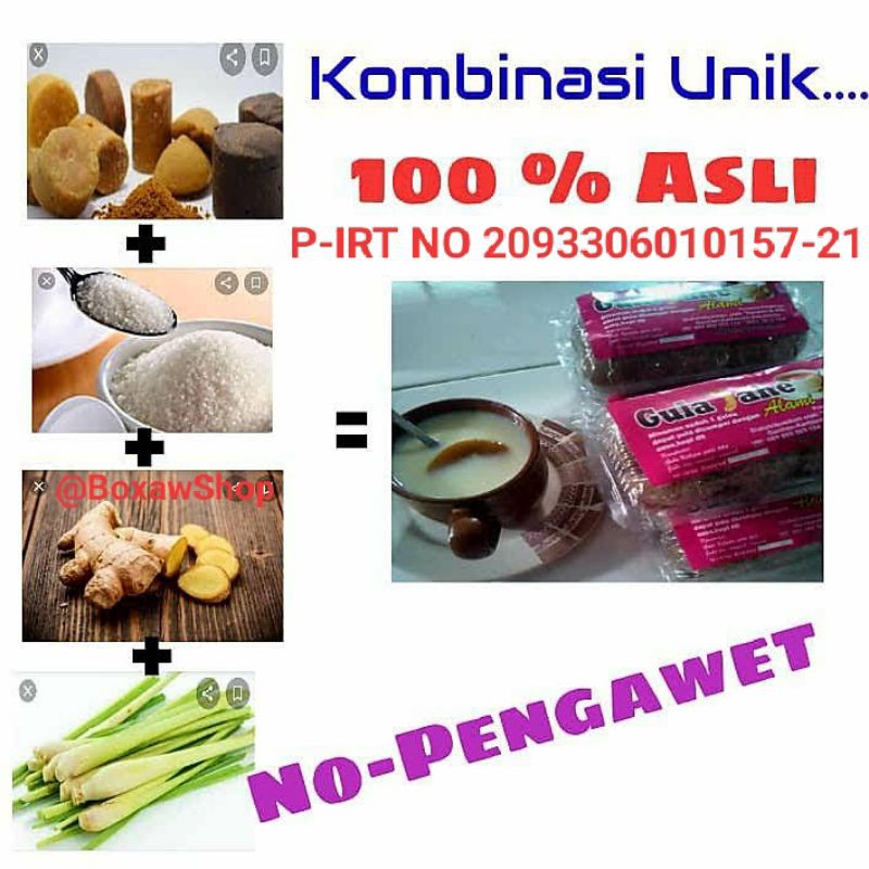 

Gula Jahe Alami (sensasi wedang jahe rempah) Original Purworejo