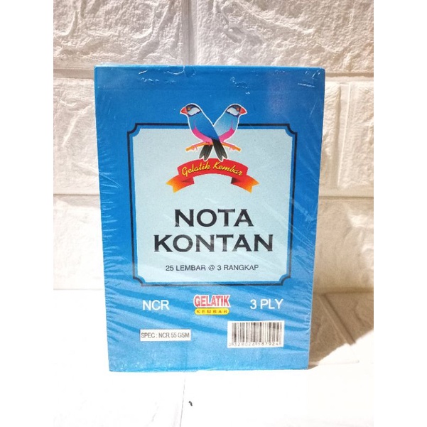 

nota kontan gelatik kembar 25 lembar 3 ply