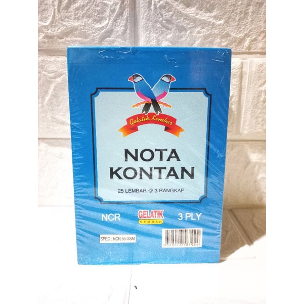 

nota kontan gelatik kembar 25 lembar 3 ply