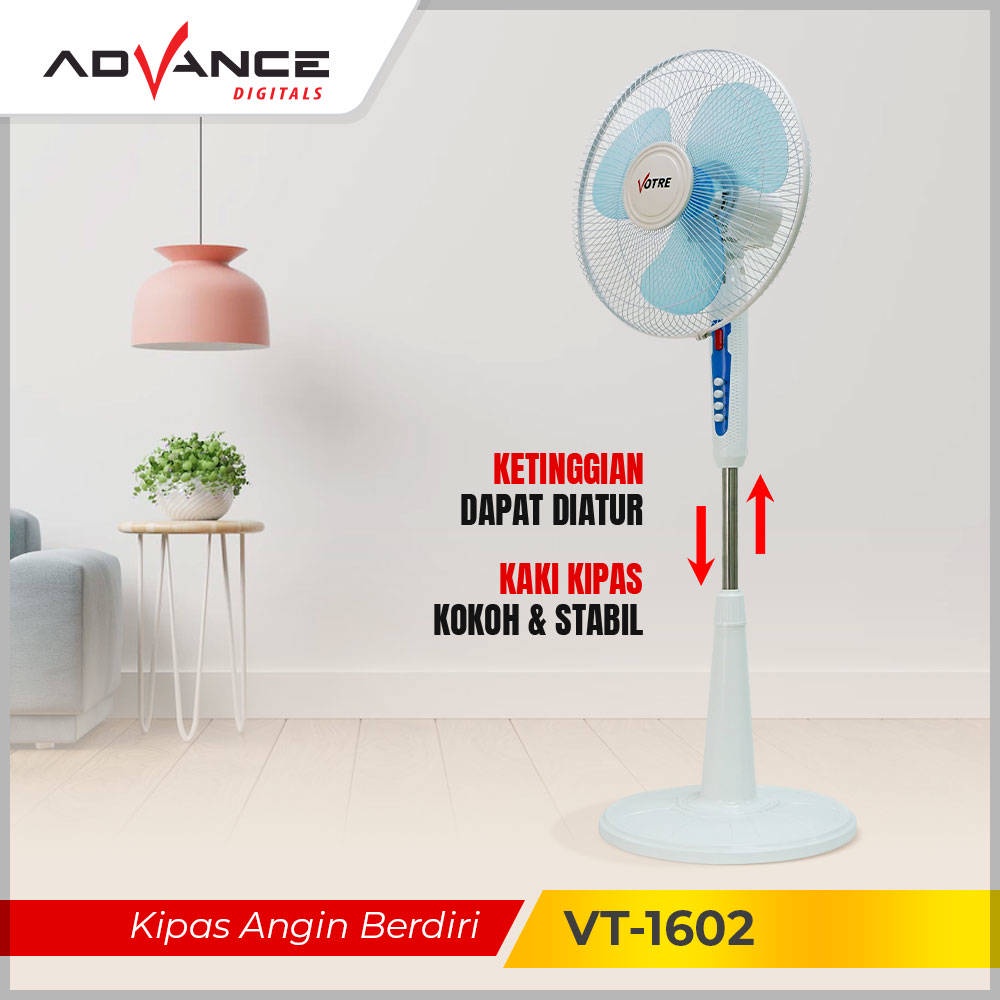 【Garansi 1 Tahun】Advance Kipas Angin Stand Fan 16 inch VT-1602