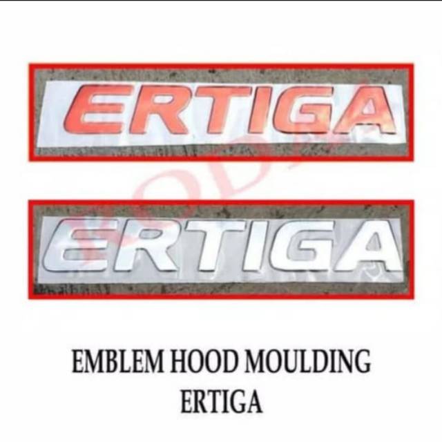 Emblem Ertiga kap mesin engine hood  Ertiga merah &amp; chrome