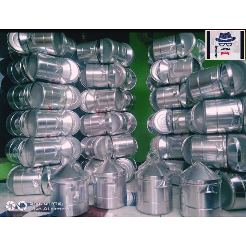 DANDANG NASI KUKUS MINI 1,2,3kg  ALMUNIUM