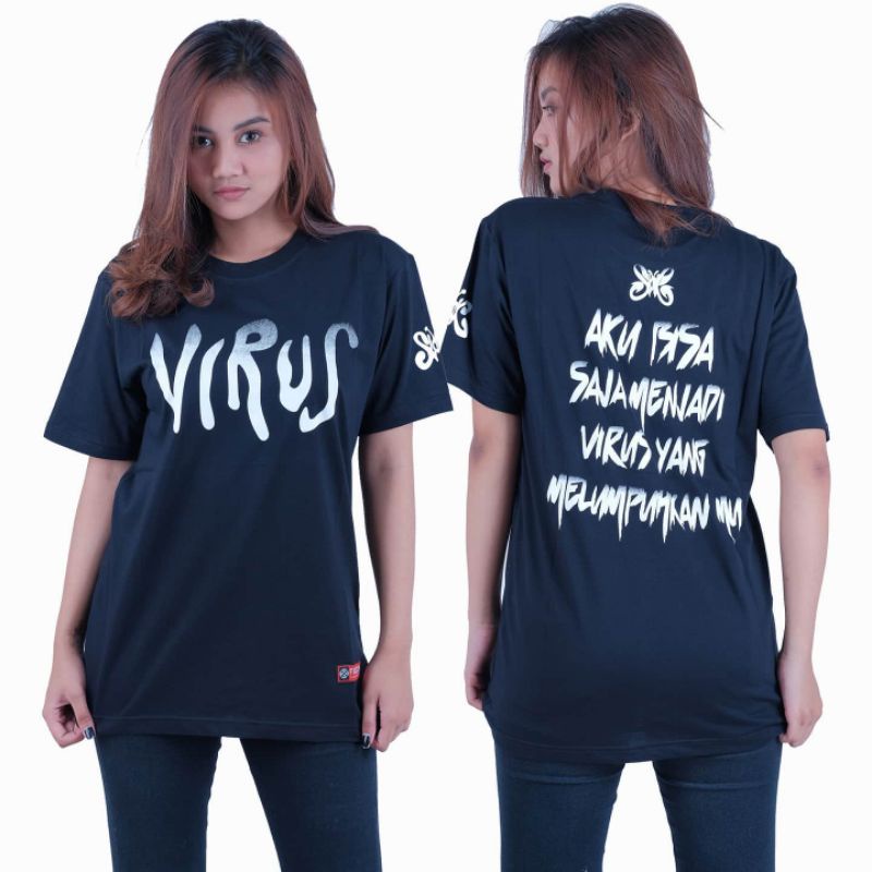 Jual KAOS PENDEK SLANK FONT VIRUS | TSHIRT SLANK ORIGINAL MADE IN ...