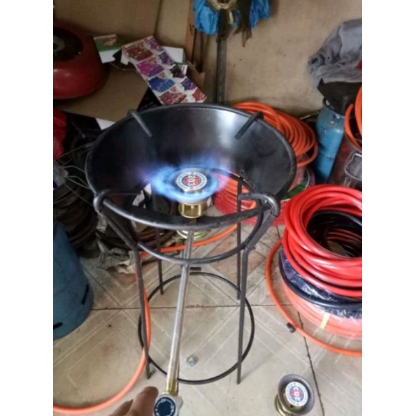 Paket lengkap kompor nasi goreng 1 set / kompor 203 lengkap + tungku jumbo + Regulator dan selang