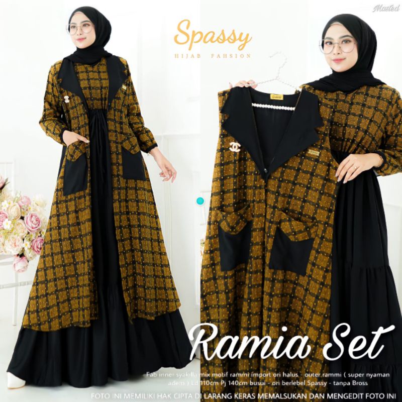 LONGDRESS RAMIA SET ORI SPASSY SUPER CANTIK RESTOK