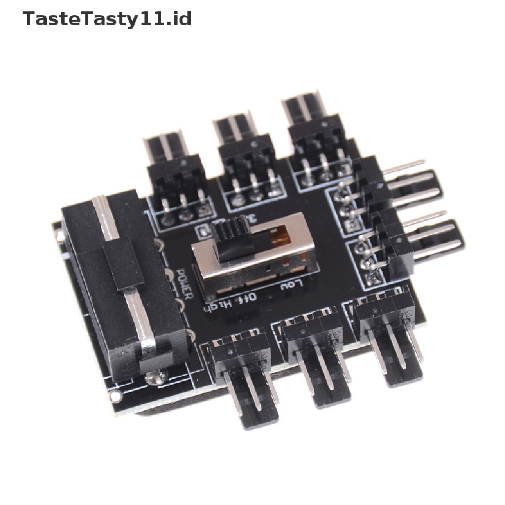 (TasteTasty) Hub Power Adapter Splitter IDE Molex 1 Ke 8 Arah 3-Pin Untuk Kipas Pendingin PC