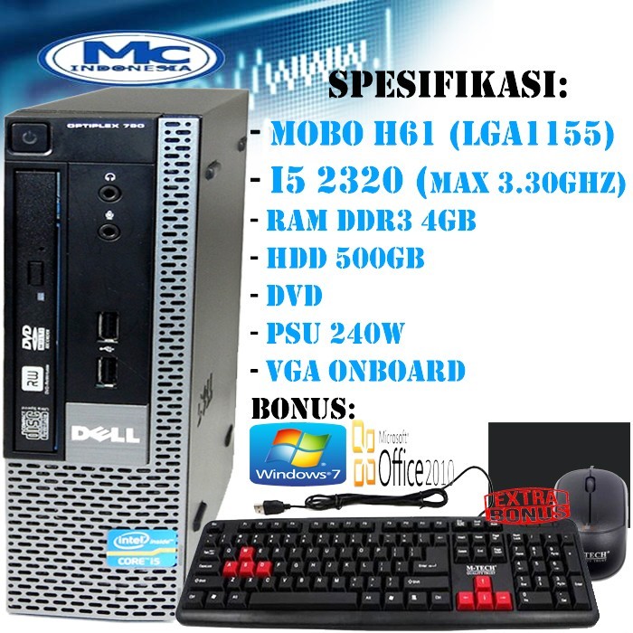 PC Built Up Dell Optiplex [Admin /Office/ Sekolah]