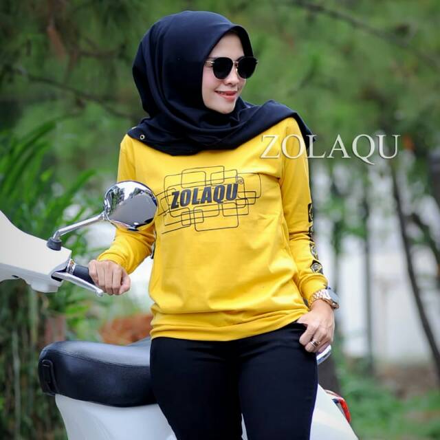 Kaos zolaqu original atasan kuning