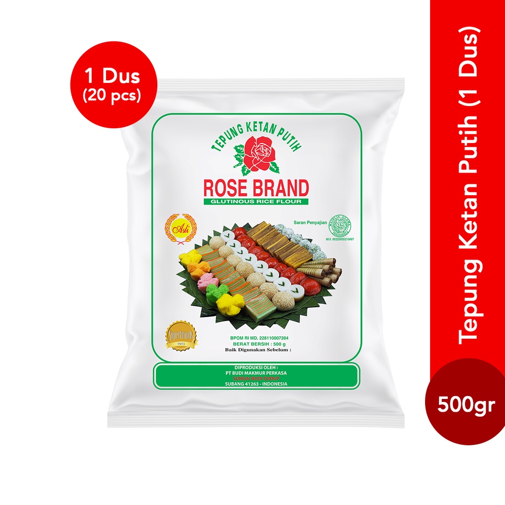 

Rose Brand - Tepung Ketan Rose Brand 500 Gram (1 Dus)