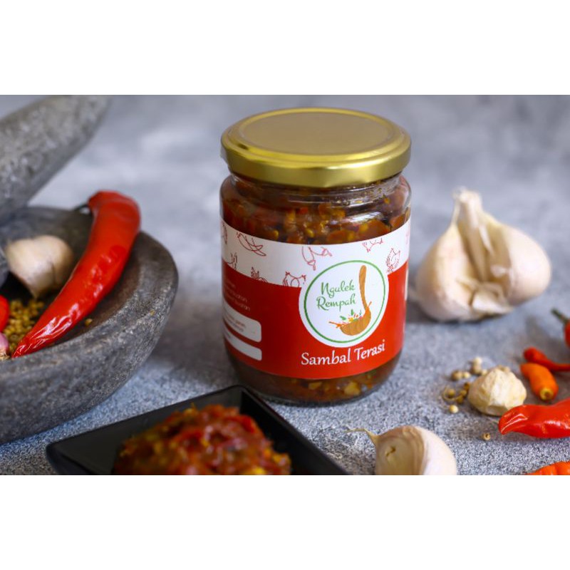

SAMBAL TERASI NGULEK REMPAH sambel merah terasi siap makan tanpa pengawet buatan