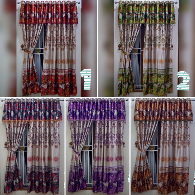 Gordyn gorden hordeng blackout printing batik benang emas