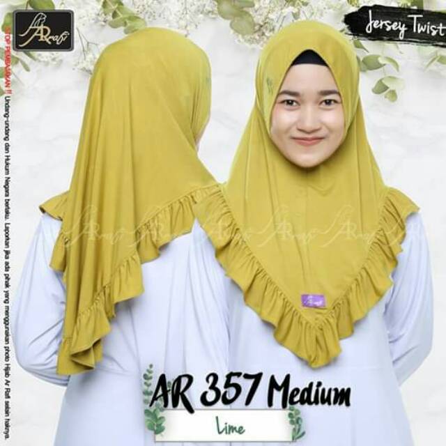 COD✔️Hijab Arrafi AR 357 Medium kerudung remaja jilbab instan Hijab bergo daily anak smp stela twist