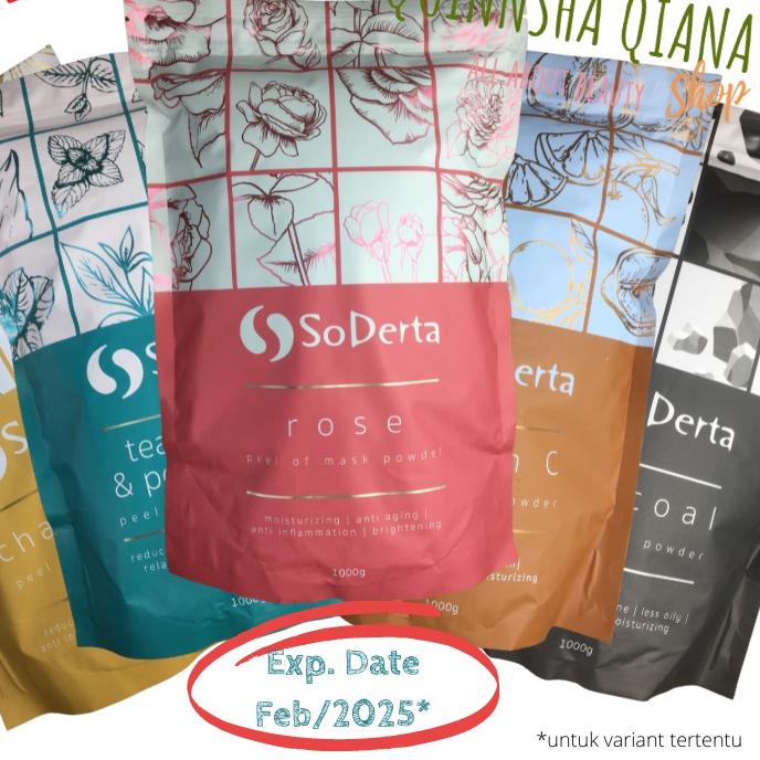 Update SODERTA PEEL OFF MASK ALL VARIANT 1KG Masker Wajah BPOM Bubuk Kiloan Organik Dan Pill Off