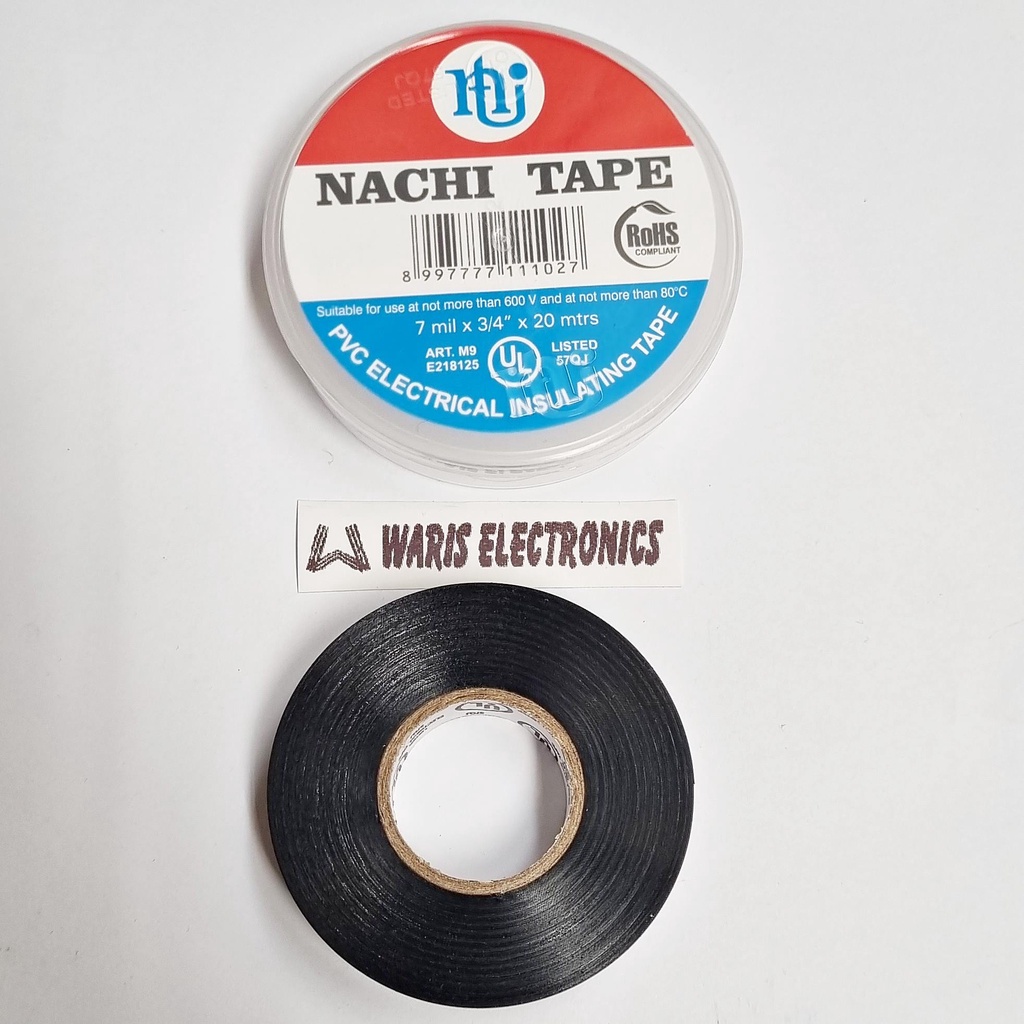 Solasi Kabel Isolasi Hitam Nachi 20m
