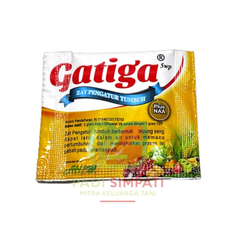 ZPT GA3 Gatiga. Gibberelic Acid 5% kemasan 2gr. zat pengatur tumbuh & pembesar buah/umbi