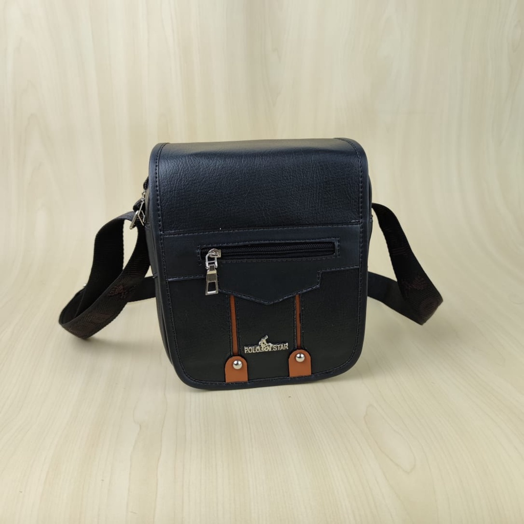 Tas Selempang Pria Terbaru Bahan  Kulit PU Leather Ukuran 8&quot;Inchi