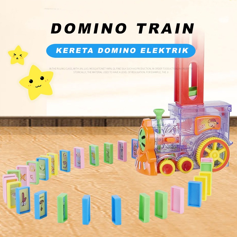 [ Giggel ] Mainan Anak Train Domino / Mainan Kereta Domino / Domino Train Anak / Mainan Kereta Susun Balok