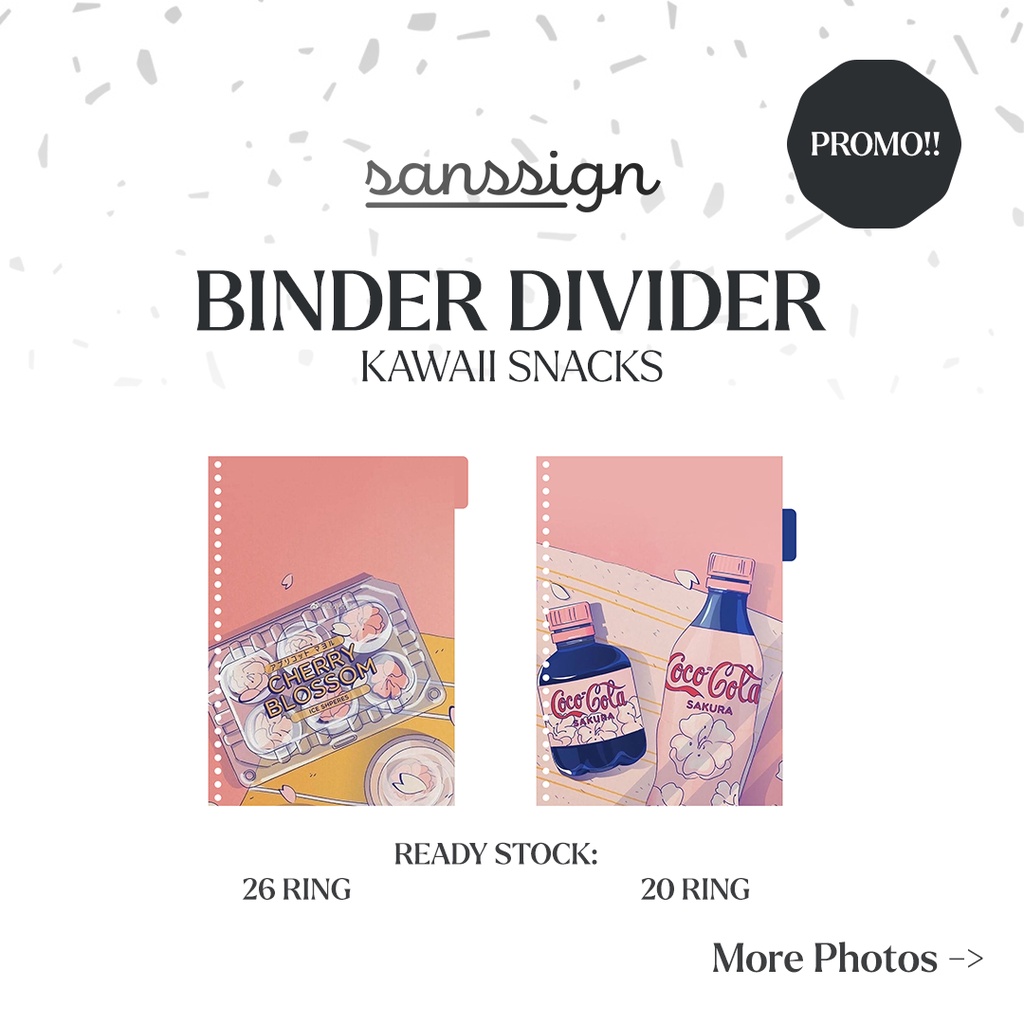 

DISKON 30% Pembatas Binder B5 Kawaii Snacks - 6 Pcs | Binder Divider A5 B5