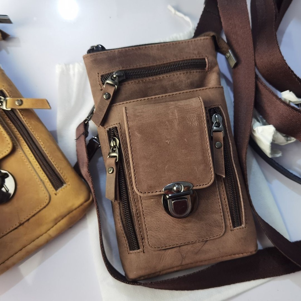 Tas Selempang Kulit Sapi Asli Pria