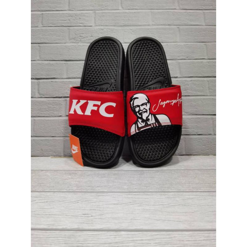 Nike X Kfc Sendal Slide Merah Hitam