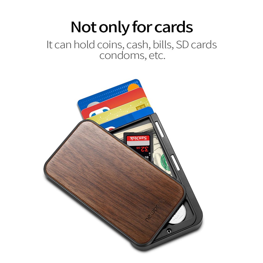 NEWBRING - ID Credit Card Holder Wallet Twist Model - Wood Material