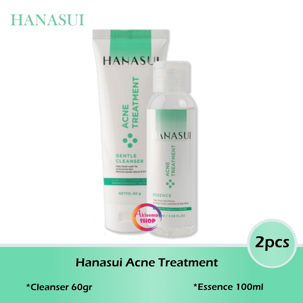 PAKET Hanasui Acne Treatment 2pcs(Cleanser + Essence)