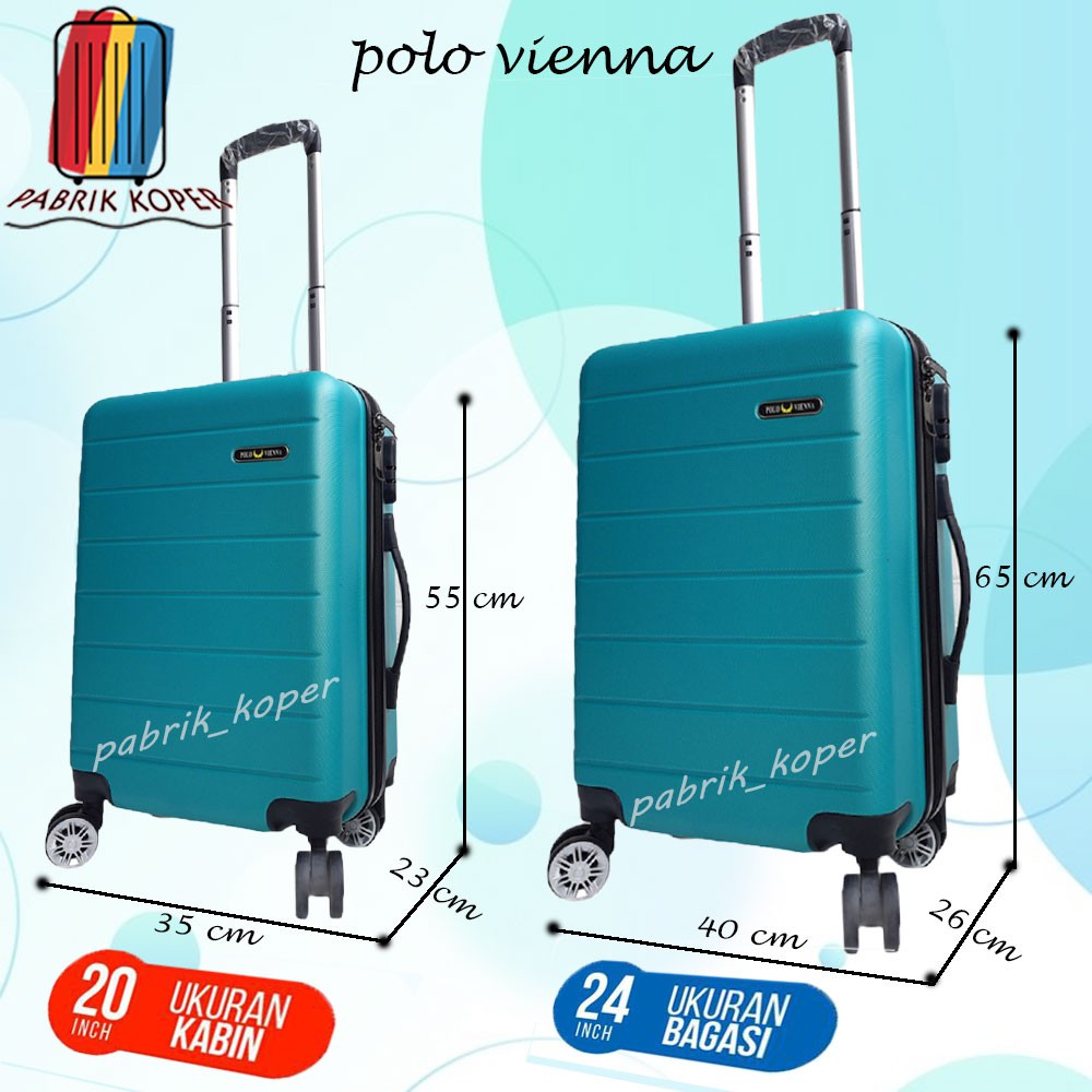 KOPER POLO VIENNA 20 inch V 001.FREE PACKING BUBBLE WRAP KOPER ABS .KOPER FIBER GARANSI KOPER CABIN