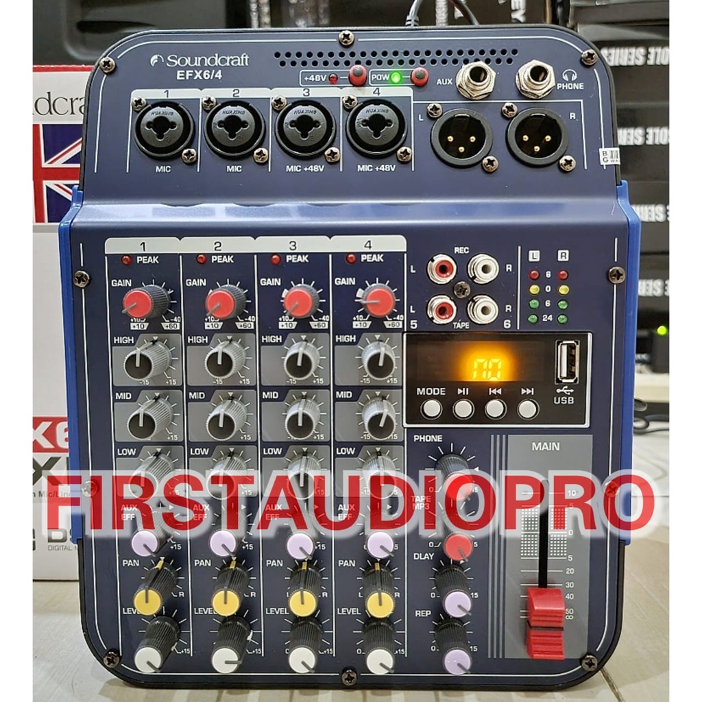 Mixer Soundcraft EFX 6/4 / EFX6/4 USB - Bluetooth 4 Channel