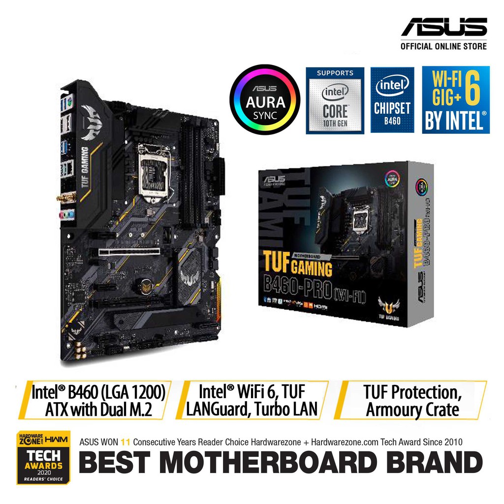 ASUS TUF GAMING B460-PRO WIFI LGA1200 MOTHERBOARD INTEL