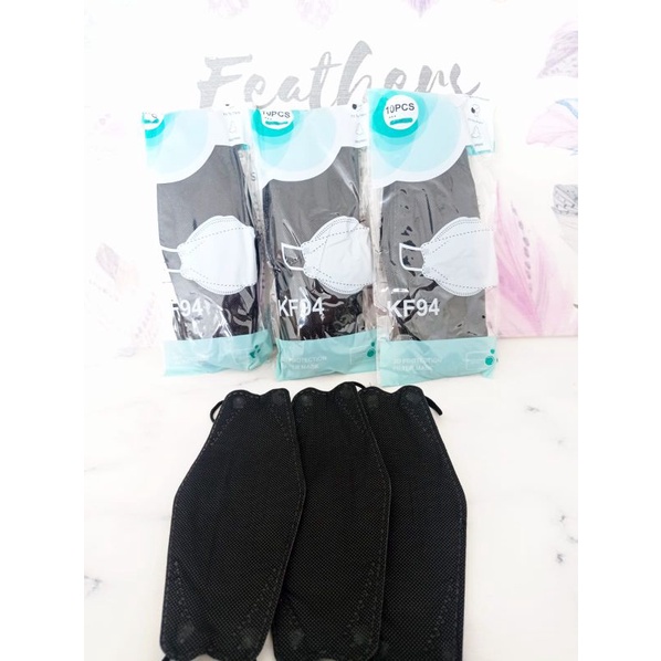 masker kf94 Kemenkes hitam isi 10, model Evo