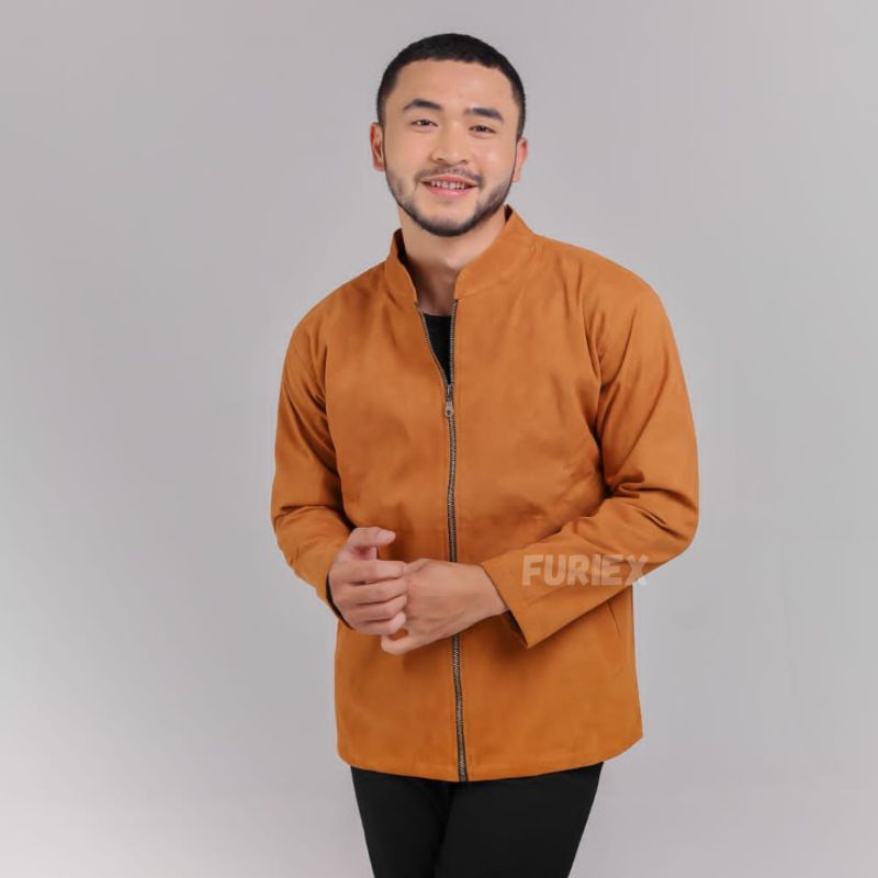 JAKET SUEDE JAKET SUEDE CAMELL