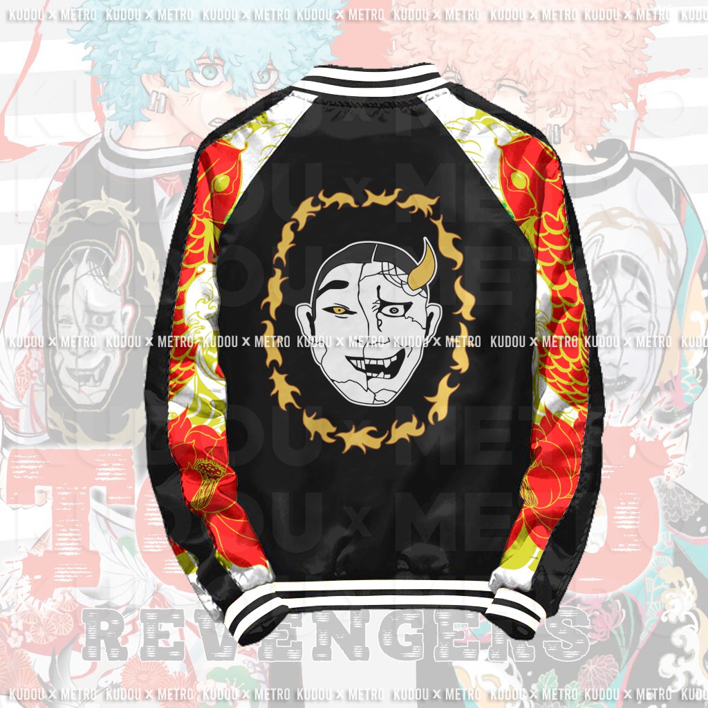 SUKAJAN KAWATA BROTHERS ANGRY BLACK - Tokyo Manji Tokyo Revengers Jaket Sukajan