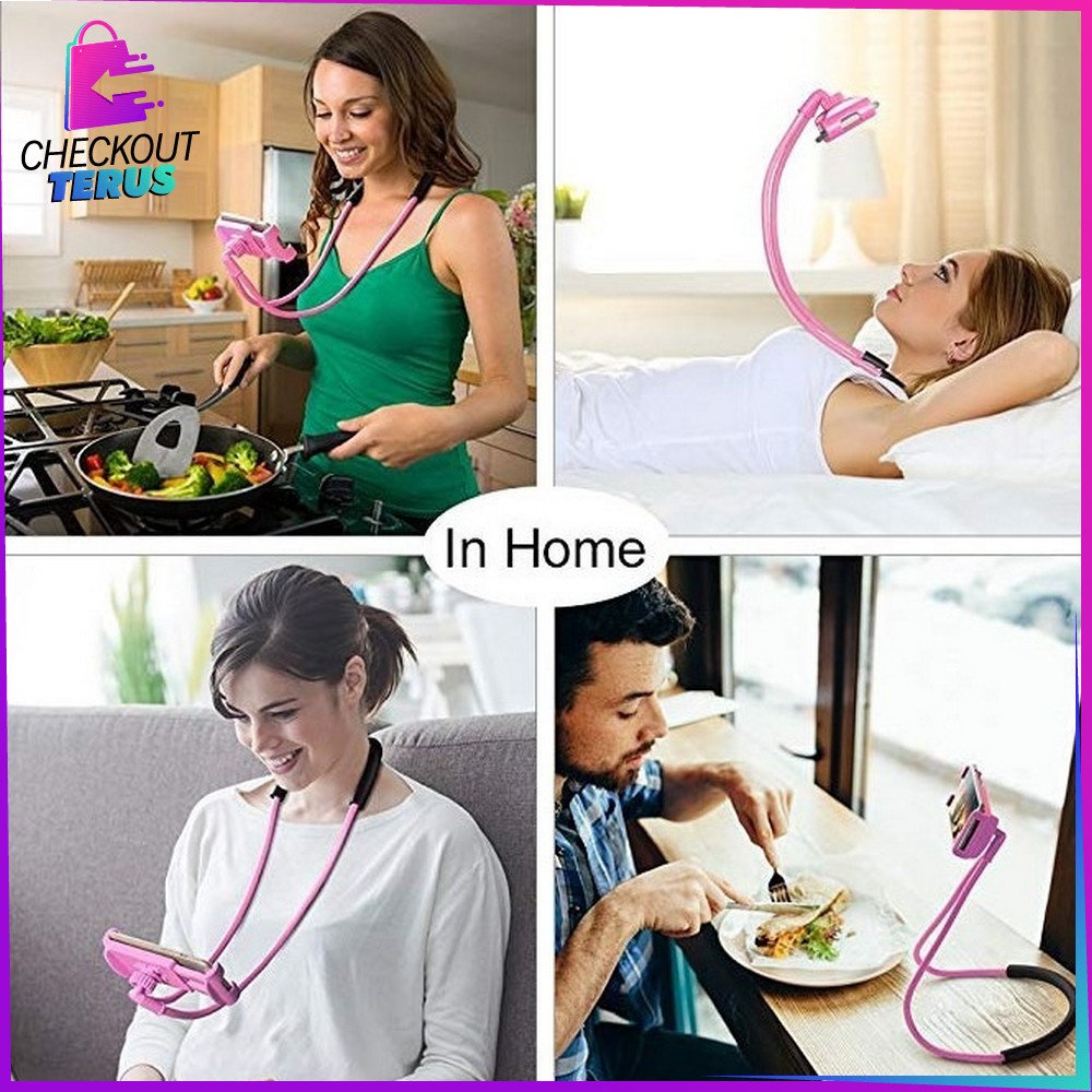 CT C371 Lazy Neck Phone Holder Penyangga HP di Leher Sandaran HP Untuk Nonton Dudukan Handphone di Leher Flexible