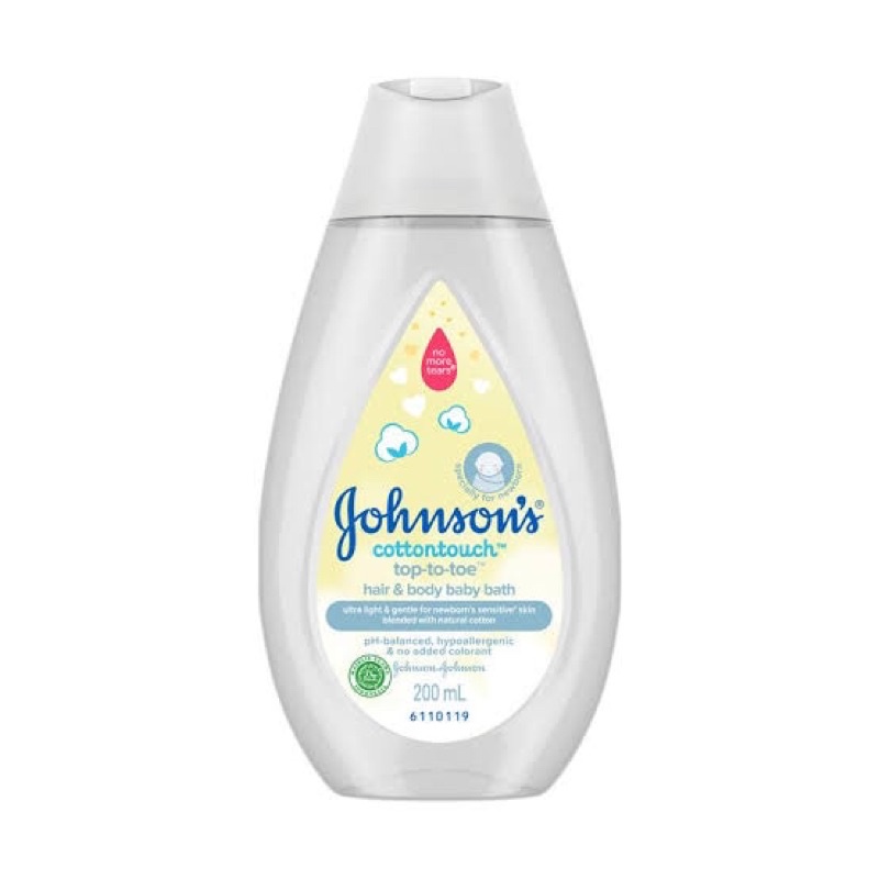 Johnson's Hair &amp; Body Baby Bath Cottontouch Top-To-Toe 200ml