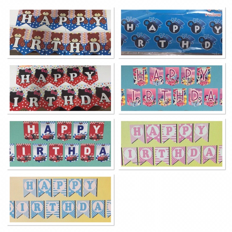 Banner Happy Birthday Bunting Flag Tulisan Ulang Tahun