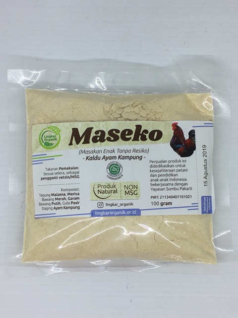 MASEKO Kaldu Ayam, Sapi, dan Jamur by Lingkar Organik 100 gr tanpa MSG